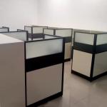 Open Office Staff Workstations Modular Glass Screen Workstations Desk