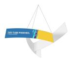 EZ Sky Tube Pinwheel Trade Show Hanging Banners From Overpass 48Ibs