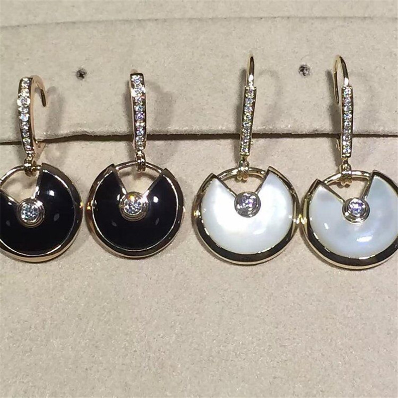 C Amulette errings 18k gold white gold yellow gold rose gold diamond earring Jewelry factory in Shenzhen, China