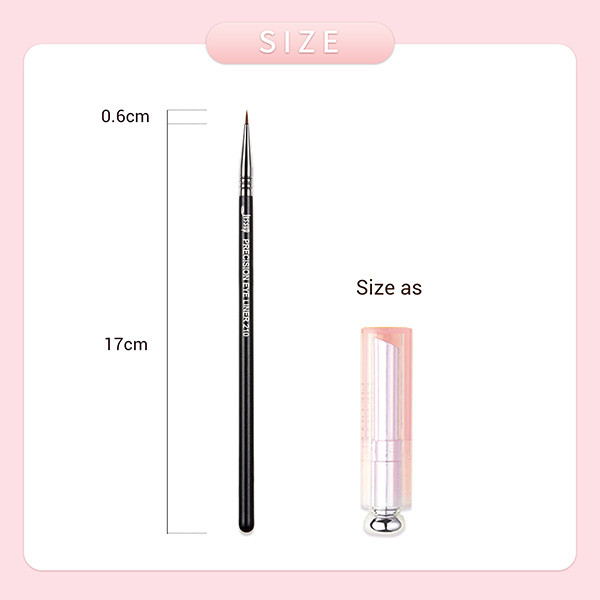 Jessup Single Eyeliner Makeup Brush Black Silver Makeup Tools