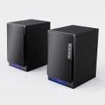 Desktop Speakers Wireless HiFi Wooden Black Bookshelf Speakers with Remote