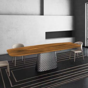 China Opulent Essence Industrial Wood Dining Tables 1280mm Width Luxury wholesale