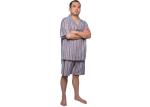 Mens Sping Woven 100 Cotton Pajamas Short Sleeve Short Pant Weven Colours
