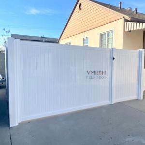 China White Color Anti Aging Vinyl Garden Fencing With Solid Panel wholesale