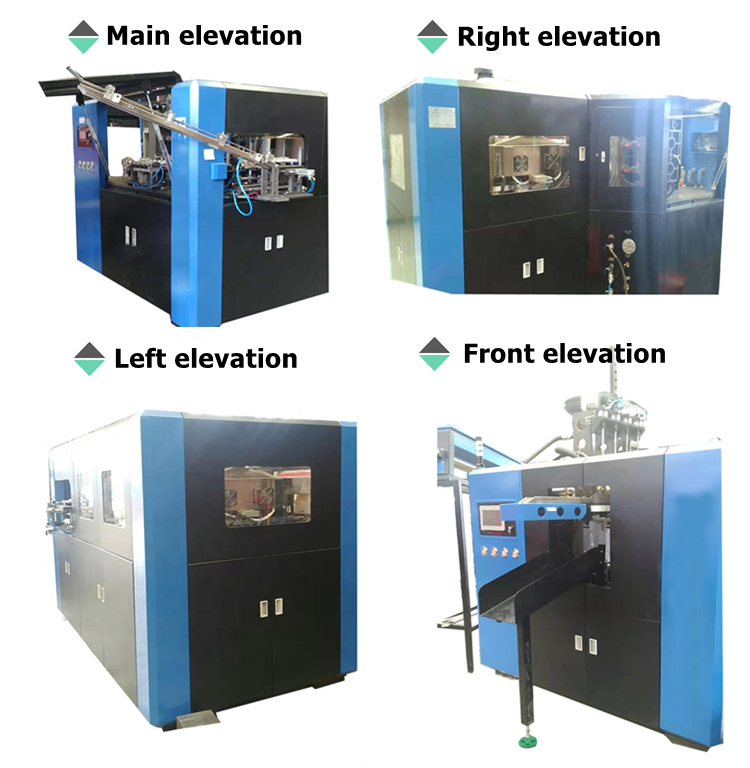 2 4 cavities blowing machine New design auto bottle blower with great price PET bottles blow molding semi automatic machines