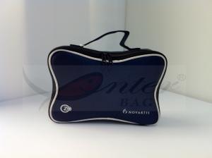 China Blue 420D Polyester Travel Cosmetic Bags Makeup Storage Bag With Handle wholesale