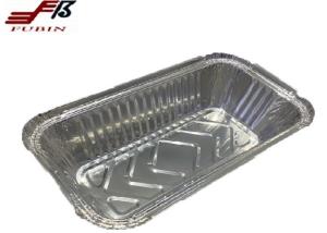 China 650ml Rectangular Foil Trays 200*110mm Microwave Oven Safe wholesale