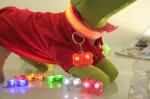 PET LED flashing collar necklace Buckle Safety Night Light bone dog ID tag