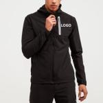 OEM custom logo brand men's streetwear outdoor sports track 100% polyester zip