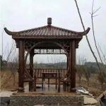 Hexagonal Chinese Wood Gazebo Outdoor Garden Pagoda Pavilion 2.6m
