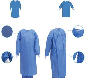 China Clinic Fluid Resistant Protection Isolation Gown With Cuff wholesale