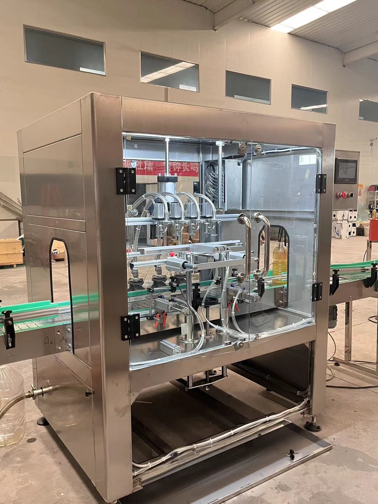 Automatic Oil Bottle Packing Line Filling Machine Cover Capping Machine Labeling Machine