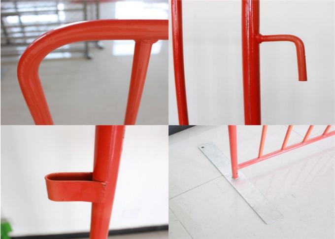 360 Degree Welding Temporary Crowd Control Barrier Made By Round Pipe For Safety 0