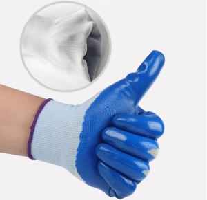 China Color Customized Nitrile Work Gloves Liner And Coating Long Service Life wholesale