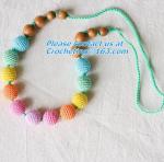 Rainbow Crochet necklace, cotton Nursing necklace Fashion Accessory, crochet,