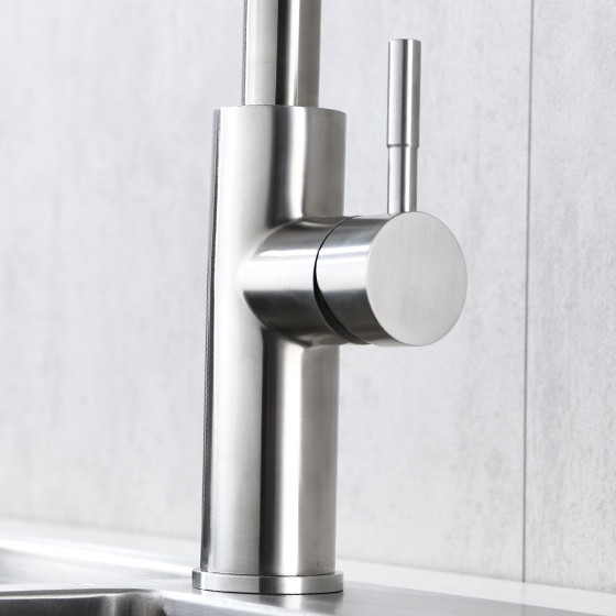 18/10 Stainless Steel Motion Sensor Water Faucet Single Lever Pull Out Kitchen Tap