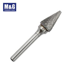 China Engineering Industry Solid Carbide End Mill Bit Double Cut Burs Dia 3mm - 16mm wholesale
