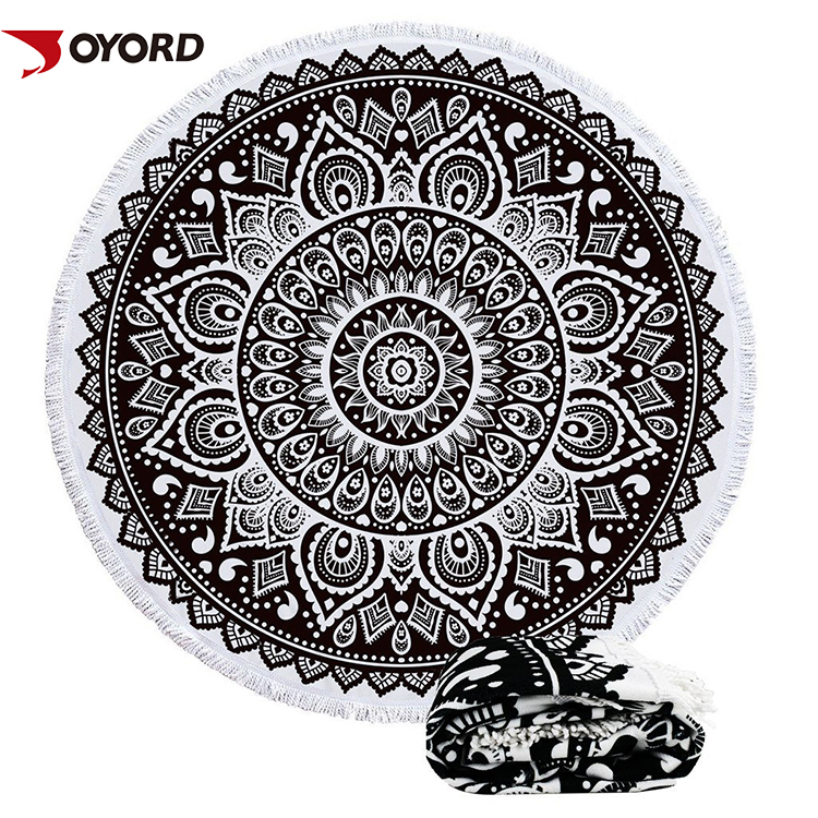 Sand Free Sublimated Beach Towels High Color Fastness Breathable Portable