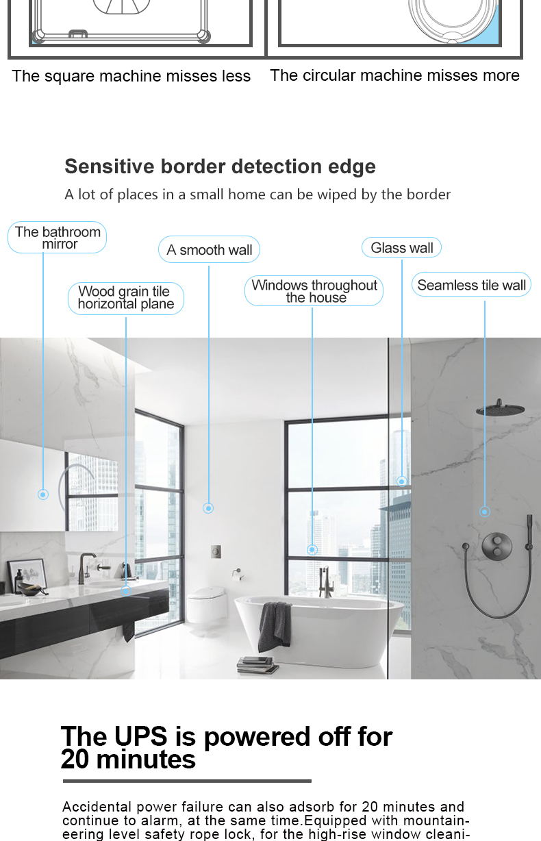 Private Mold Yes Rechargeable Cordless Window Vacuum Cleaner for Commercial Smart House
