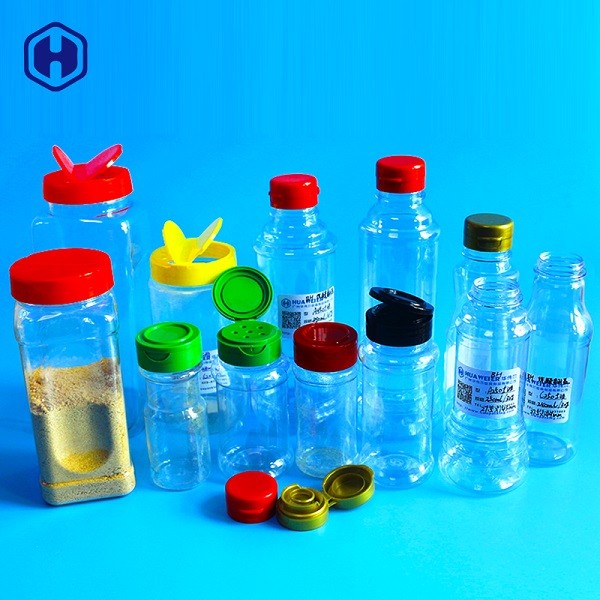 BPA Free Plastic Spice Jar Reusable Flip Top Plastic Spice Shaker