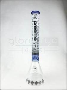 China Hand Painted Smoking Water Pipe Thick recycler glass pipe oil dab rig 10inch Tall Bong wholesale