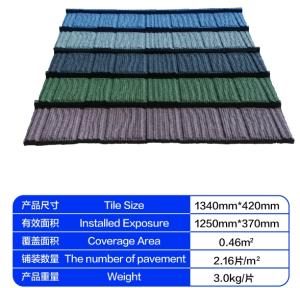 China Good Feature of Stone Coated Steel Roof tile Products Makuti tile wholesale
