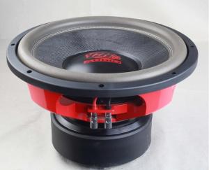 China Professional Powered Car Audio Speakers 2 Ohms Impendance RED Textured wholesale