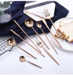 High Quality Stainless Steel Cutlery with Rose Gold Color Wedding Banquet