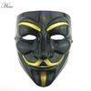 China Vendetta Black PVC Masquerade Party Masks Anonymous V 17 * 12 * 9 Cm wholesale