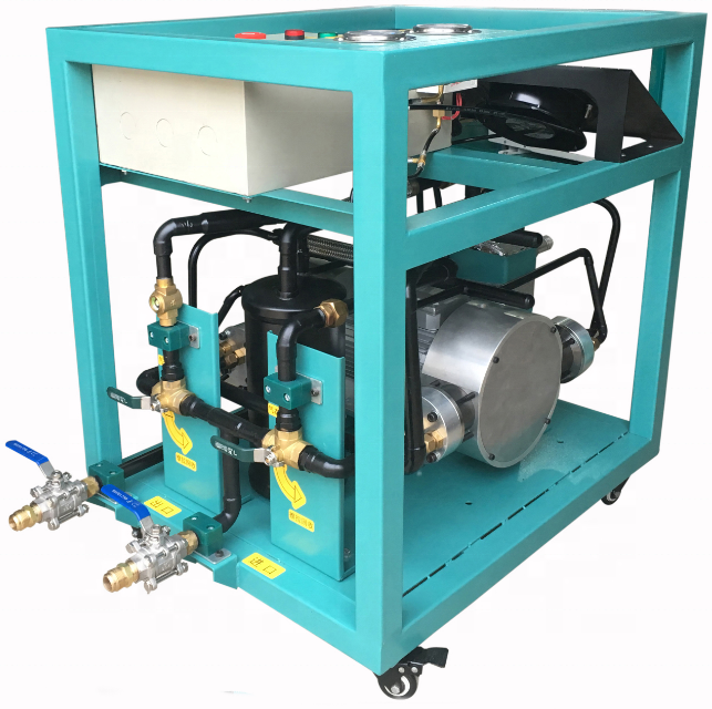 R123 SF6 R245FA R1233ZD Chiller Maintenance Low Pressure Refrigerant Recovery Machine CE Certification