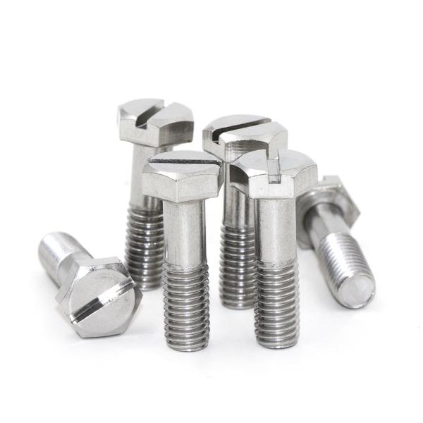 Industrial Grade 304 Stainless Steel Fine Threaded Slotted Hex Bolts Length 1mm