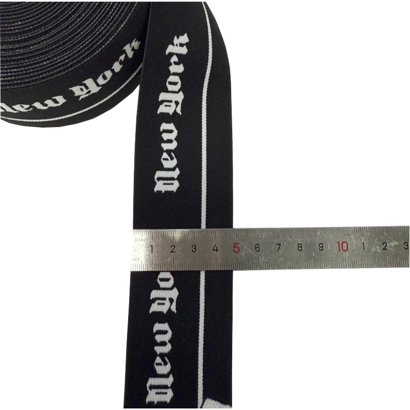 Custom Logo Nylon Jacquard Underwear Elastic Webbing For Sportwear