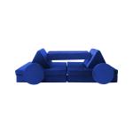Kids' Explorer 10pcs Velvet Fabric Sectional Modular Play Sofa For Playroom