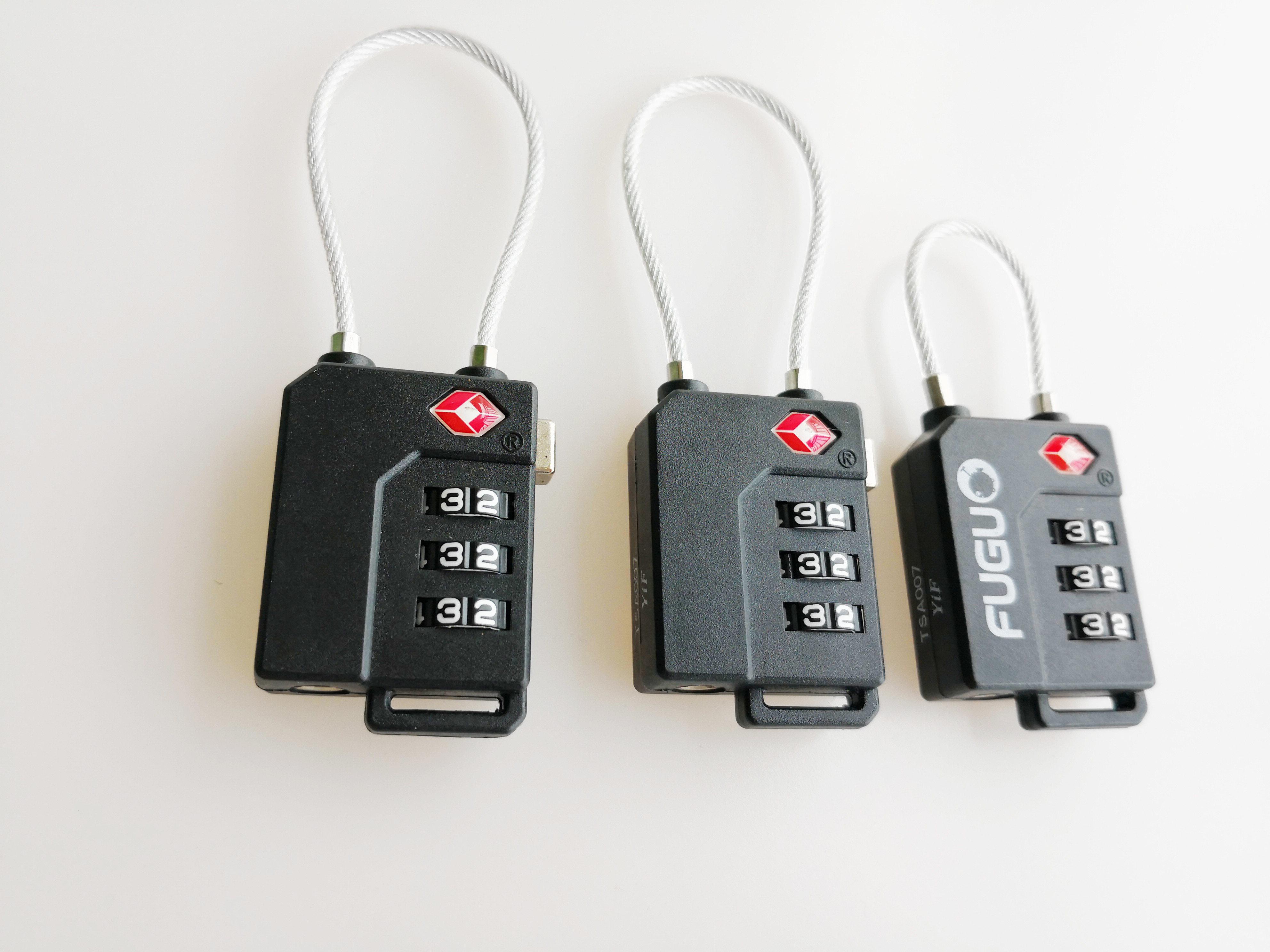 3 Dial TSA Approved Cable Locks TSA 719 63g For Suitcase / Travel Luggage