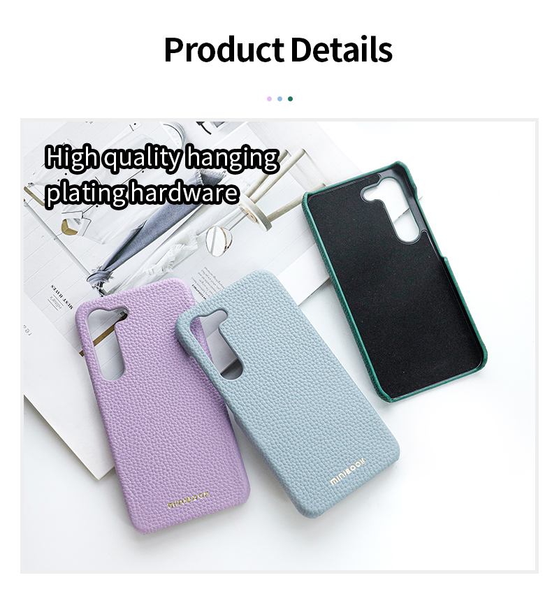 Custom Luxury Shockproof Genuine Leather Phone Case for Samsung Galaxy S23 Ultra 2023