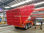 50 tons 3 axle self discharge tipping truck trailers with and HAVY hydraulic