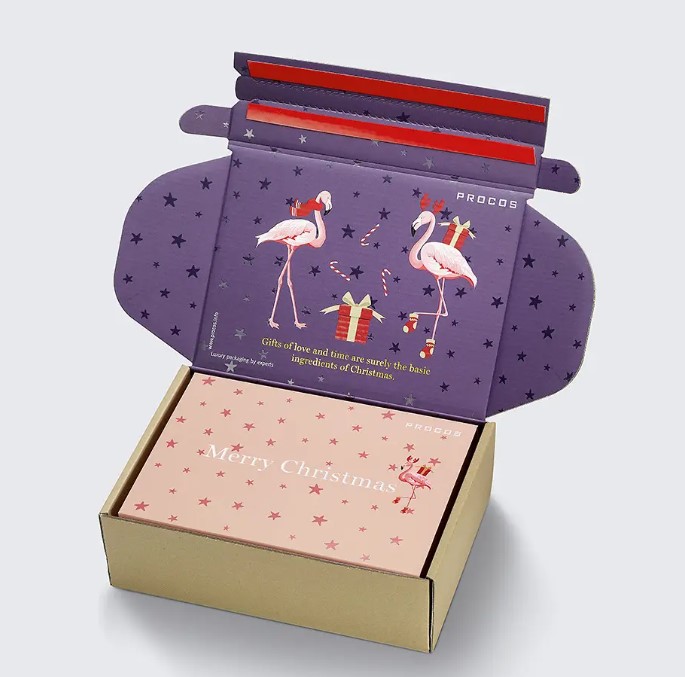 Custom Corrugated Cardboard Mailer Boxes FSC Certified Easy Tear Strip Opening Seal