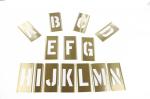 Brass Adjustable Letter And Figure Stencil Set For Paint