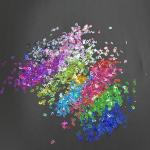 Excellent Nail Art Effect Poly Holographic Chunky Glitter Letter Shape Glitter