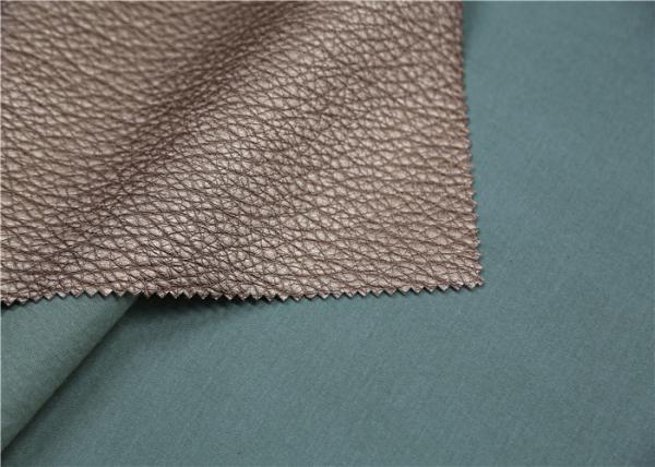 Quality Viscose Backing Soft PU Leather , Durable Faux Leather Upholstery Fabric for sale
