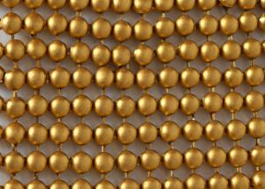 China Golden Alloy Metal Sequin Fabric Metallic Curtain Durable 5mm Dia wholesale