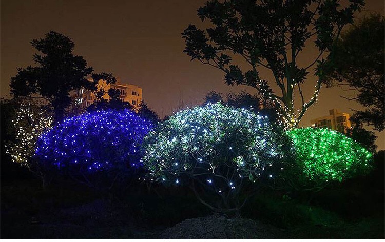 Flower String Lights for Bedroom Cherry Blossom String Lights 8 Modes 50 LED Solar Powered String Lights Fairy Hanging Decor