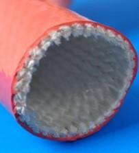 China Easy to install Silicone Rubber Fiberglass Sleeving , Silicone Coated Sleeving wholesale