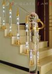 Therapeutic Glittering Balustrade K9 Crystal Glass Pillars