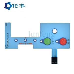 China PET LED Membrane Keypad 3M468 Blue Home Graphic Overlay Membrane wholesale