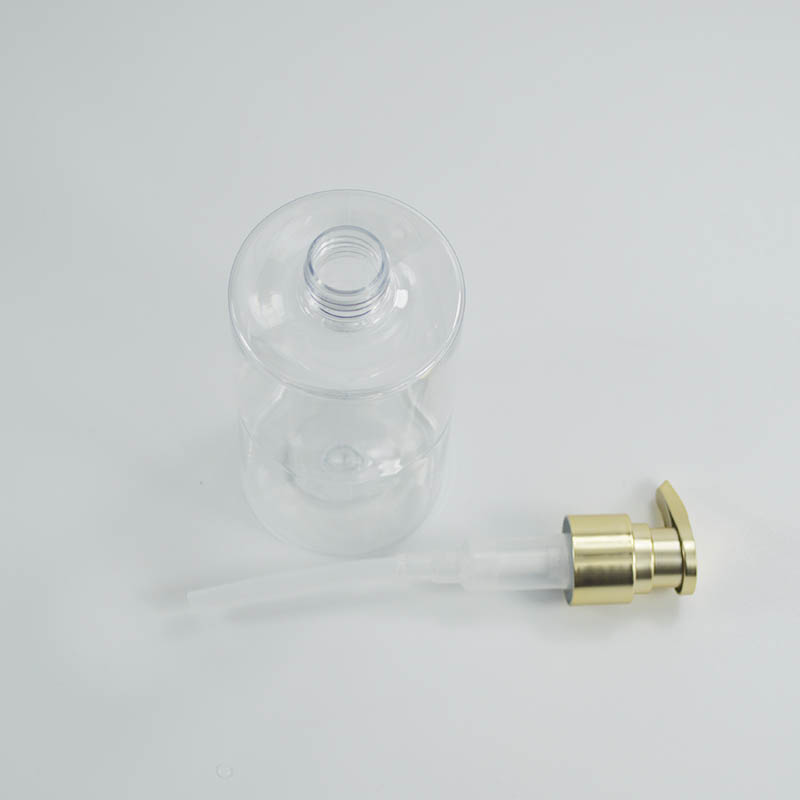 350ml Round Flat Shoulder Lotion Pump Bottle for Plastic Shampoo Shower Gel Packaging