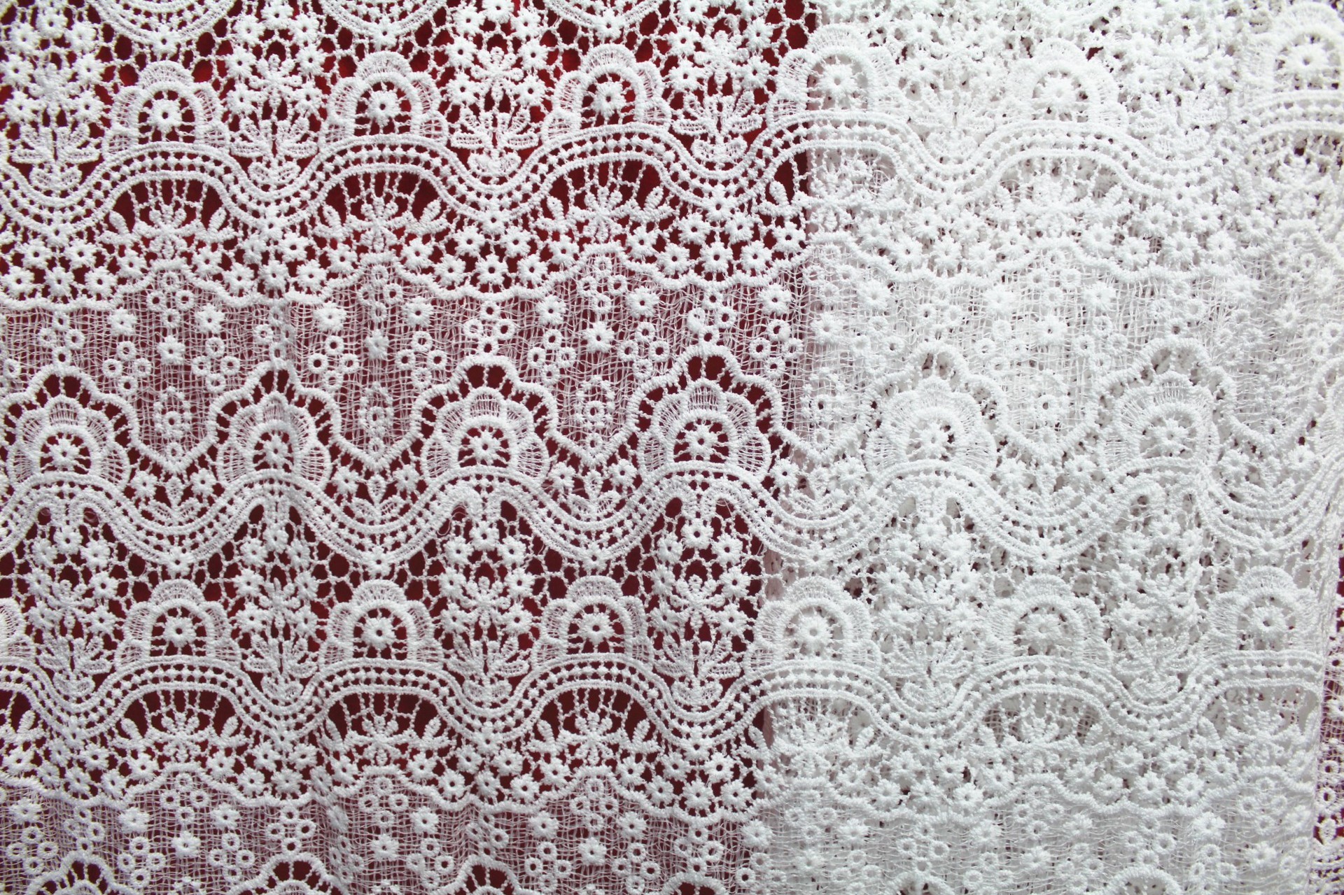 100% Polyester Chemical embroidery lace fabric for lady's dresses and Garment