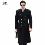 Property Security Work Uniform 100% Cotton Aviation Captain Black Woolen Coat