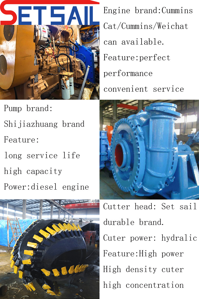 Hydraulic Pump Diesel Engine 16 Inch Cutter Suction Dredger
