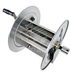 90M Heavy Duty Stainless Steel Hand Crank Air Hose Reel 1/2"NPT